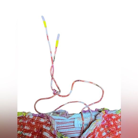 Rococo Sand Women's Nesh Cut Out Mini Dress in Orange & Yellow Size Medium - Picture 7 of 10